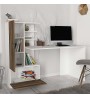 Γραφείο εργασίας χρώμα Λευκό-Καρυδί 149x60x120εκ.