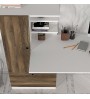 Γραφείο εργασίας χρώμα Λευκό-Καρυδί 149x60x120εκ.
