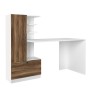 Γραφείο εργασίας χρώμα Λευκό-Καρυδί 149x60x120εκ.
