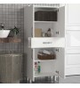 Ντουλάπι κουζίνας-μπάνιου Χρώμα Λευκό 59x31x140εκ.