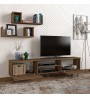 Έπιπλο τηλεόρασης χρώμα Καρυδί 180x31,5x45εκ.