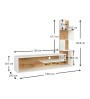 Έπιπλο τηλεόρασης χρώμα Λευκό-Ζαφειρί 150x30x120εκ.