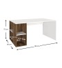 Γραφείο εργασίας Χρώμα Λευκό- Καρυδί 140x60x75εκ.