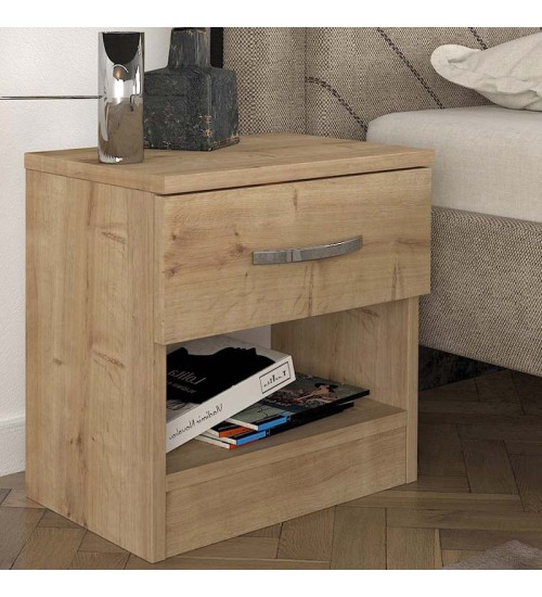 Κομοδίνο με 1.Συρταρι χρώμα Ζαφειρί Βελανιδιά 40x28εκ.