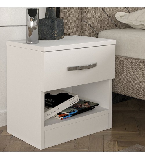 Κομοδίνο με 1.Συρτάρι χρώμα λευκό 40x28εκ.