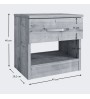 Κομοδίνο χρώμα καρυδί 40x28,2x40εκ.