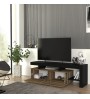 Έπιπλο τηλεόρασης χρώμα μαύρο-καρυδί 160x40x53εκ.