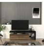 Έπιπλο τηλεόρασης χρώμα μαύρο-καρυδί 160x40x53εκ.
