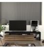 Έπιπλο τηλεόρασης χρώμα Μαύρο-Καρυδί 220x40x52εκ.