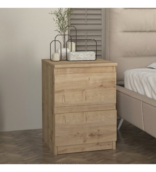 Κομοδίνο χρώμα ζαφειρί βελανιδιά 39,8x41,8x55εκ.