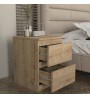 Κομοδίνο χρώμα ζαφειρί βελανιδιά 39,8x41,8x55εκ.