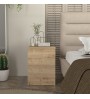 Κομοδίνο χρώμα ζαφειρί βελανιδιά 39,8x41,8x55εκ.
