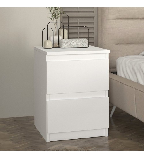 Κομοδίνο χρώμα λευκό 39,8x41,8x55εκ.