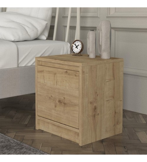 Κομοδίνο χρώμα ζαφειρί βελανιδιά 40x35x45εκ.