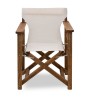 Πολυθρόνα σκηνοθέτη ξύλινη Οξιά Καρυδί Εκρού Πανί