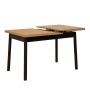 Τραπέζι Επεκτεινόμενο χρώμα Φυσικό-Μαύρο 120/153x75εκ.