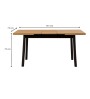 Τραπέζι Επεκτεινόμενο χρώμα Φυσικό-Μαύρο 120/153x75εκ.