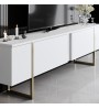 Έπιπλο τηλεόρασης χρώμα λευκό-χρυσό 180x30x50εκ.