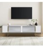 Έπιπλο τηλεόρασης χρώμα λευκό-χρυσό 180x30x50εκ.