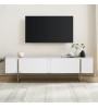 Έπιπλο τηλεόρασης χρώμα λευκό-χρυσό 180x30x50εκ.