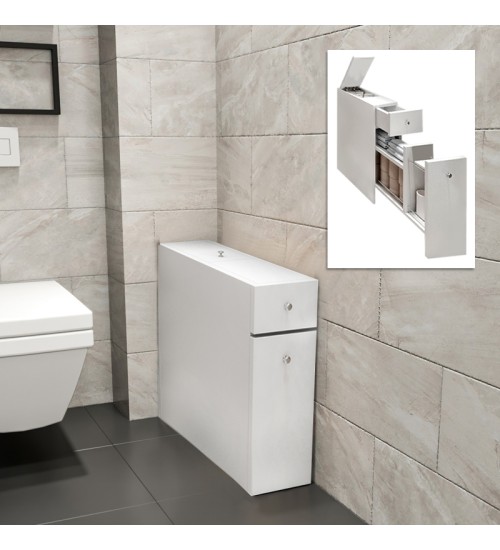 Ντουλάπι μπάνιου χρώμα λευκό 20x60x55εκ.