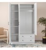 Ντουλάπα ρούχων τρίφυλλη χρώμα λευκό 105x50x182εκ.