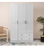 Ντουλάπα ρούχων τρίφυλλη χρώμα λευκό 105x50x182εκ.