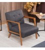 Πολυθρόνα υφασμάτινη χρώμα ανθρακί 67x76x78εκ.